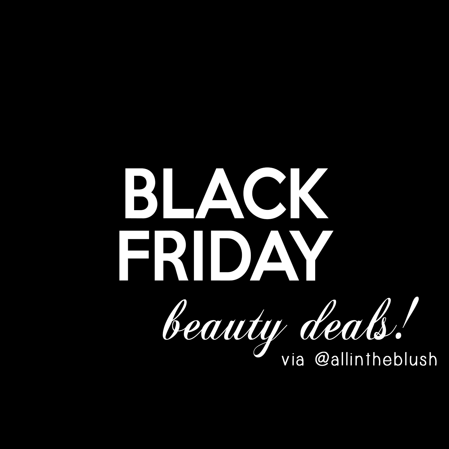 Black Friday Beauty Deals 2017