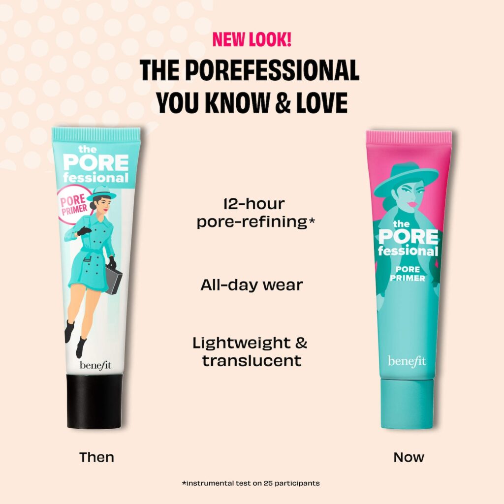 The POREfessional Pore Minimizing Primer Packaging Then and Now