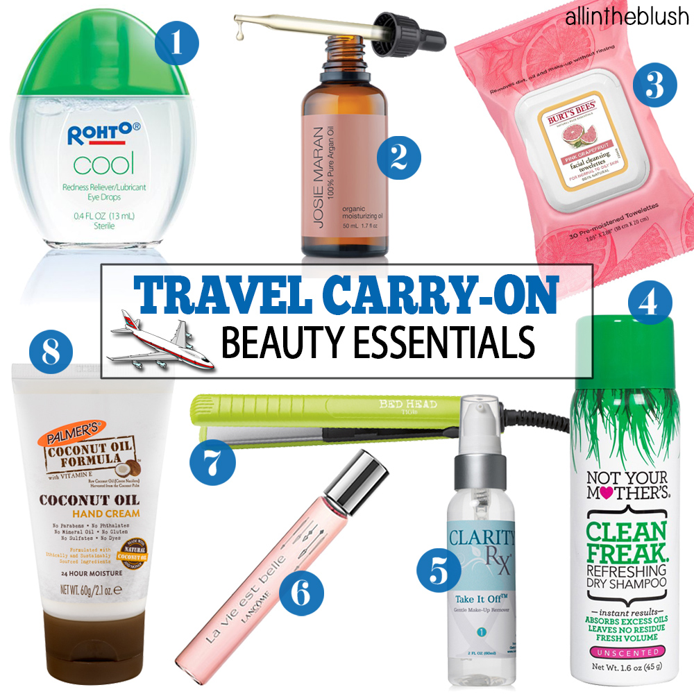 beauty travel essentials carry on