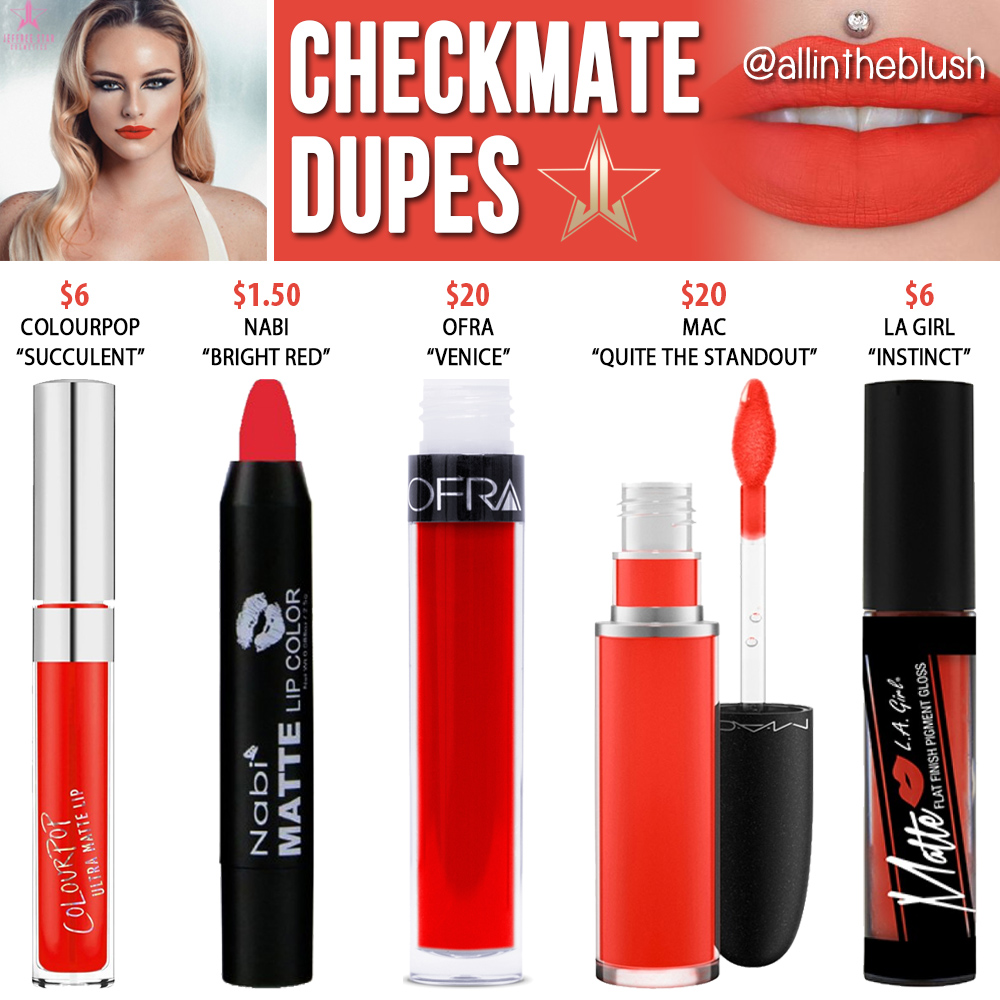 Jeffree Star Checkmate Velour Liquid Lipstick Dupes [Holiday 2016]