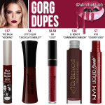 Kylie Cosmetics Gorg Liquid Lipstick Dupes (Koko Kollection)
