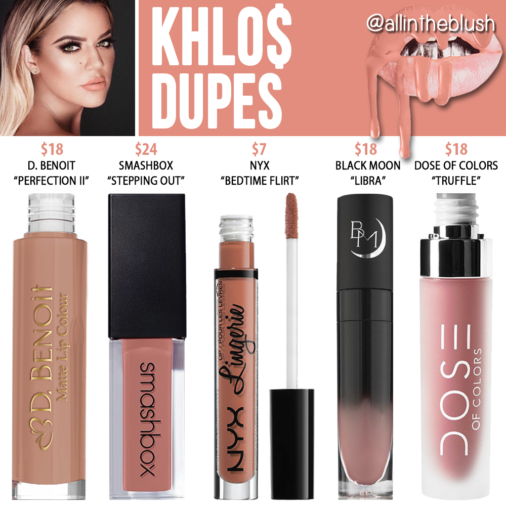 Kylie Cosmetics Khlo$ Liquid Lipstick Dupes (Koko Kollection)