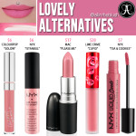 Anastasia Lovely Lipstick Dupes