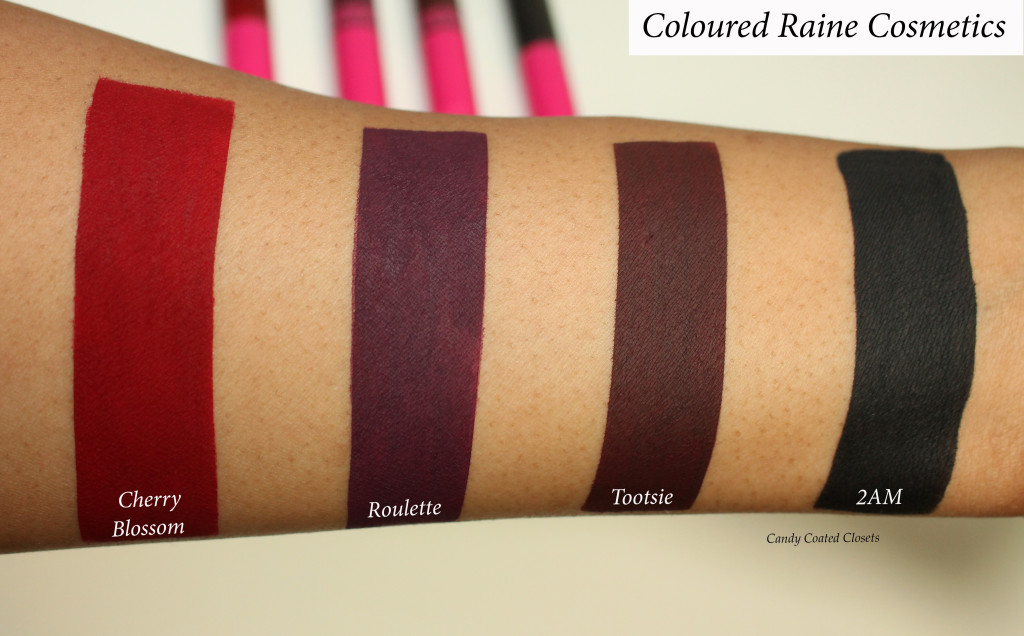 Coloured Raine Tootsie dupe for Lime Crime Bloodmoon