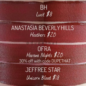 BH lust dupe for Lime Crime Wicked