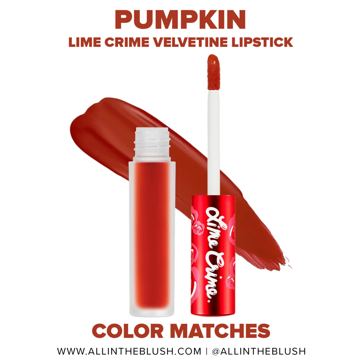 Lime Crime Pumpkin Velvetine Dupes