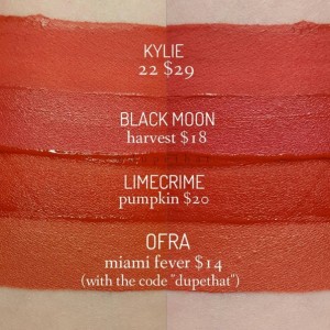 Lime Crime Pumpkin Dupes