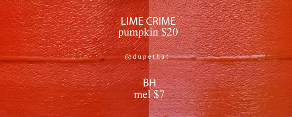 Lime Crime Pumpkin Velvetine Dupes