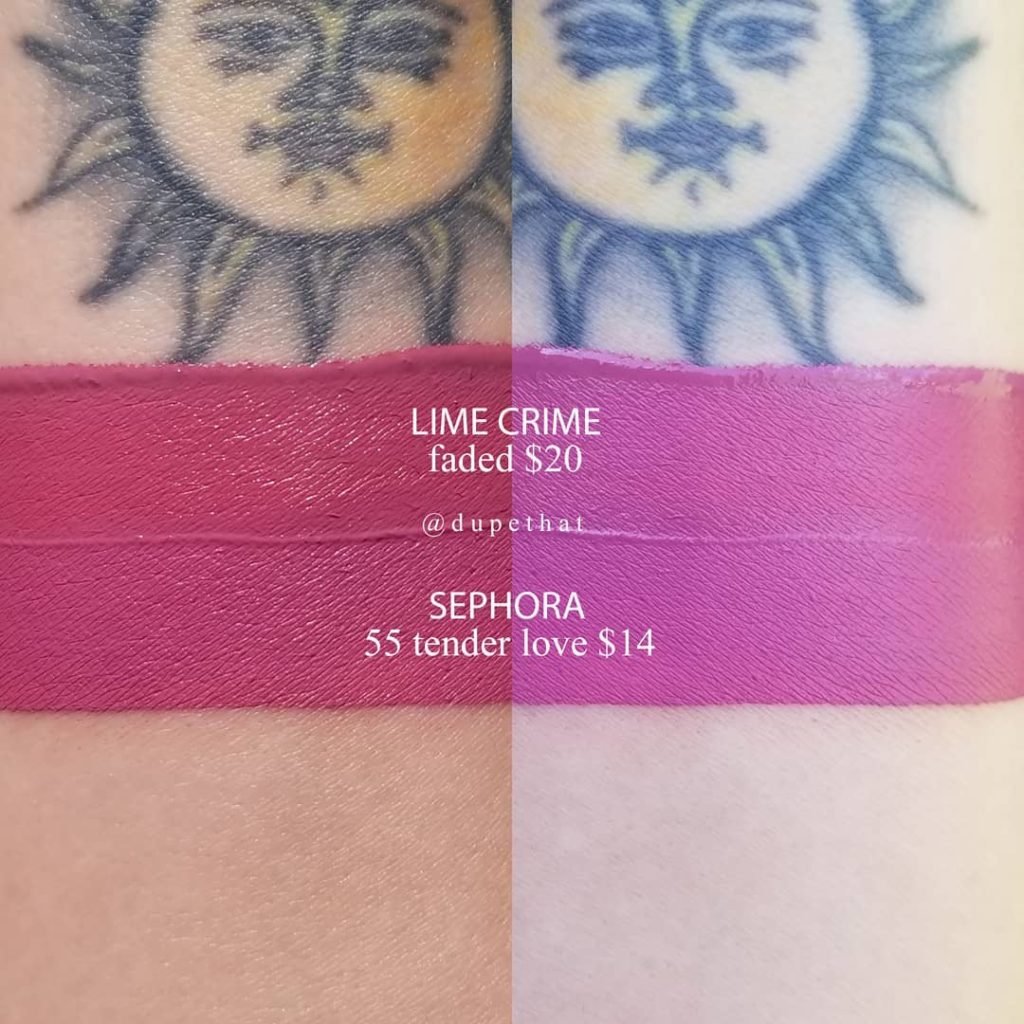 Lime Crime Faded Velvetine Dupes