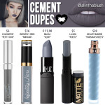 Lime Crime Cement Dupes