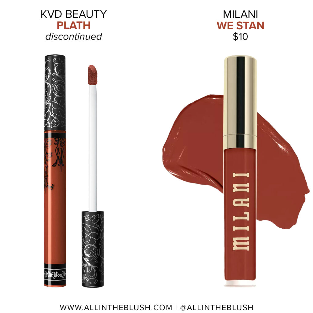 Kat Von D Plath Everlasting Liquid Lipstick Dupes