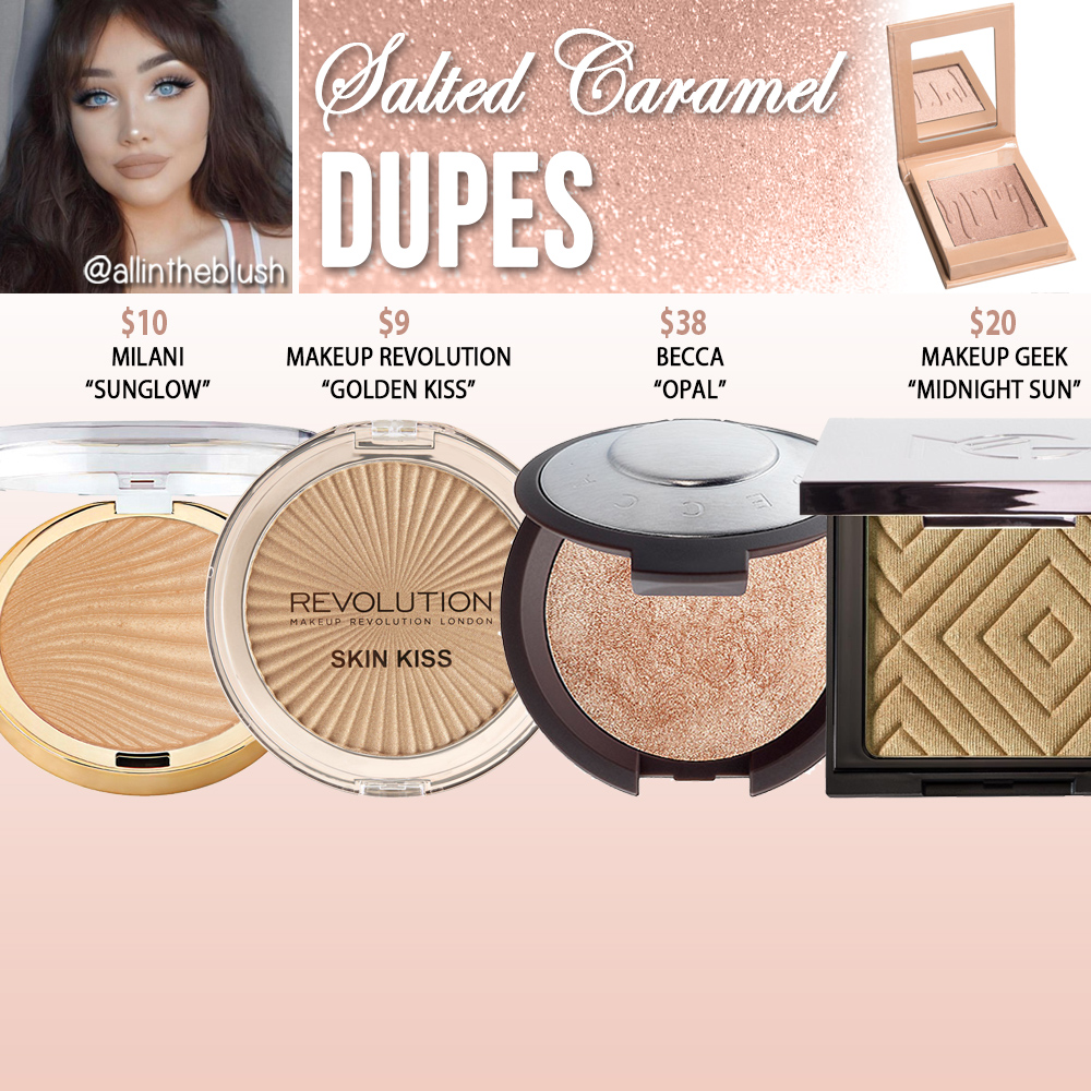 Kylie Cosmetics Salted Caramel Kylighter Dupes