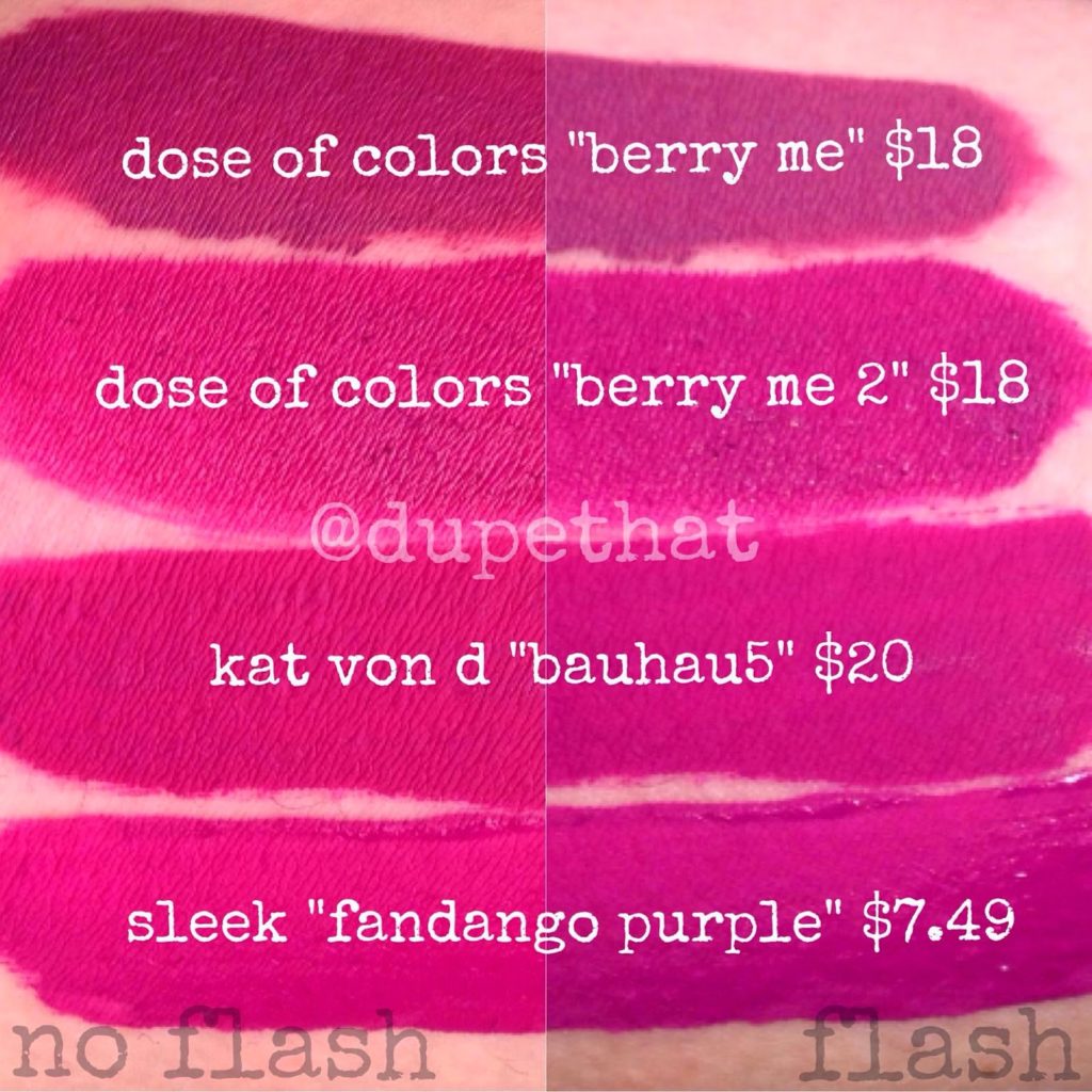 Kat Von D Bauhau5 Everlasting Liquid Lipstick Dupes