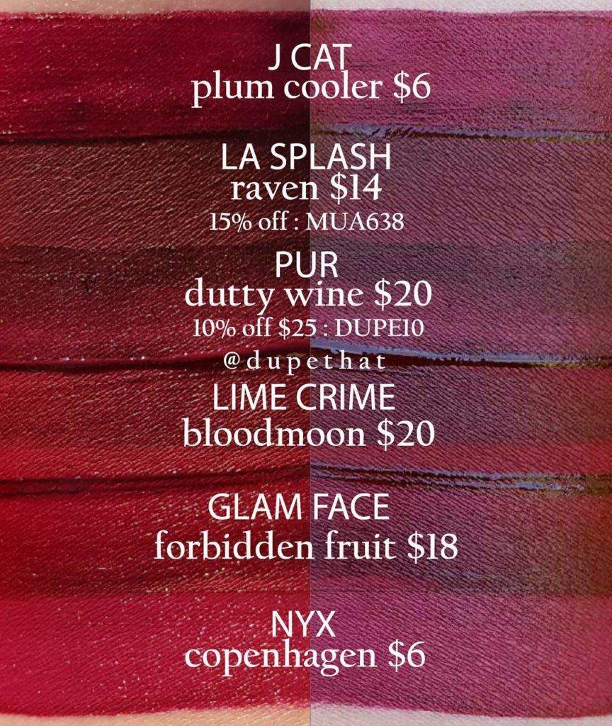 Kat Von D Damned Everlasting Liquid Lipstick Dupes