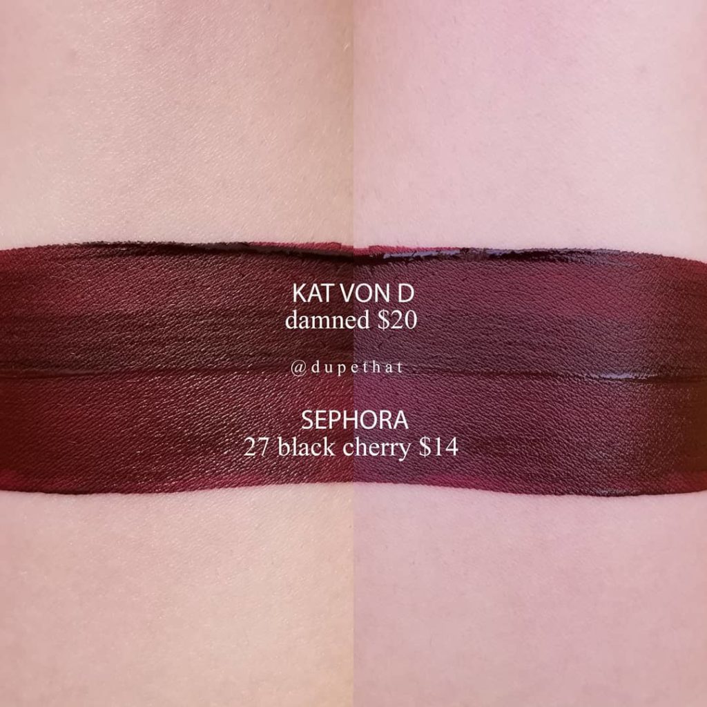 Kat Von D Damned Everlasting Liquid Lipstick Dupes
