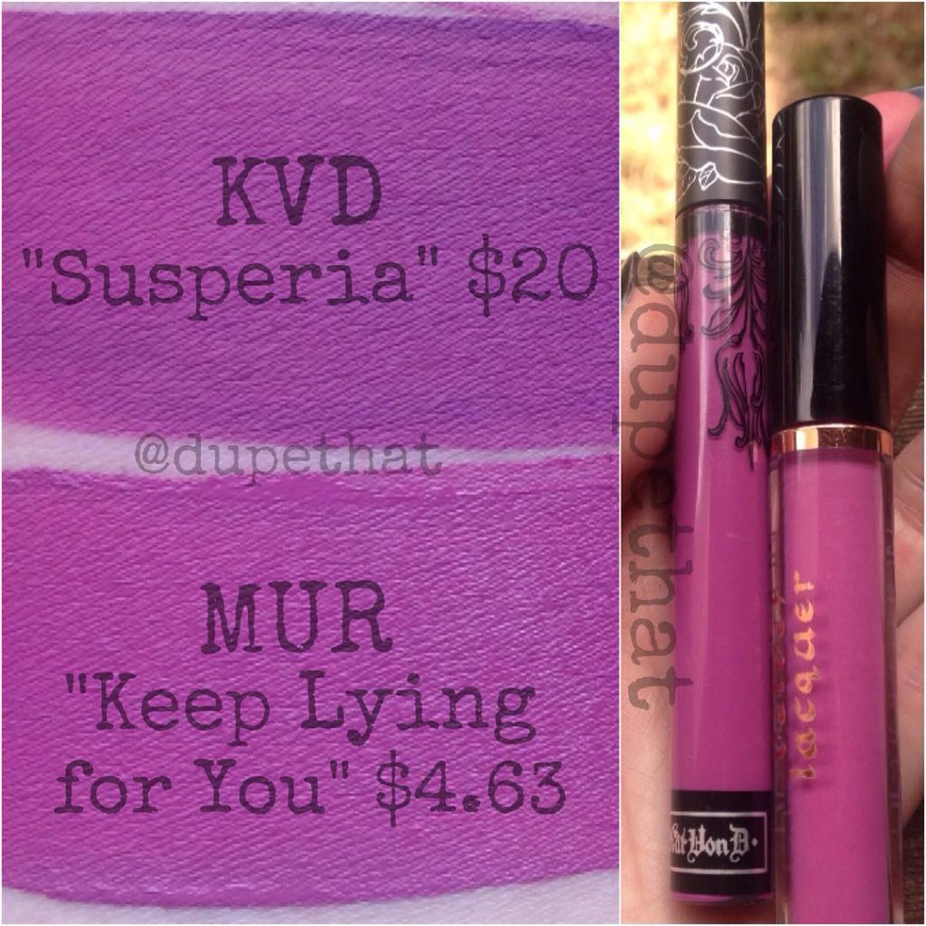 Kat Von D Susperia Everlasting Liquid Lipstick Dupes