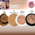 Jeffree Star Cosmetics Dark Horse Skin Frost Dupes