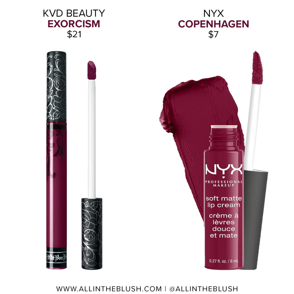 Kat Von D Exorcism Everlasting Liquid Lipstick Dupes