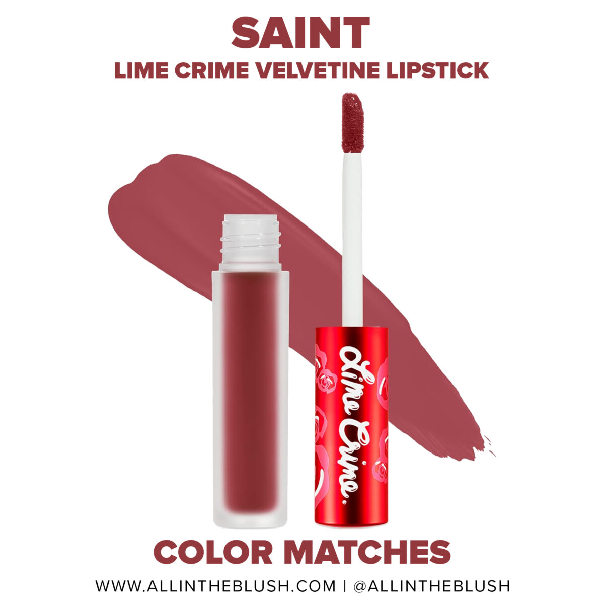 Lime Crime Saint Velvetine Lipstick Dupes