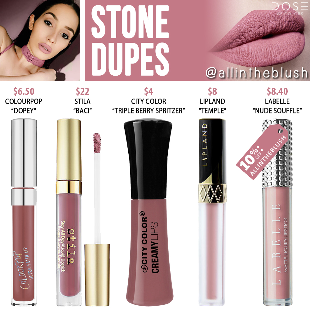 Dose of Colors Stone Liquid Lipstick Dupes