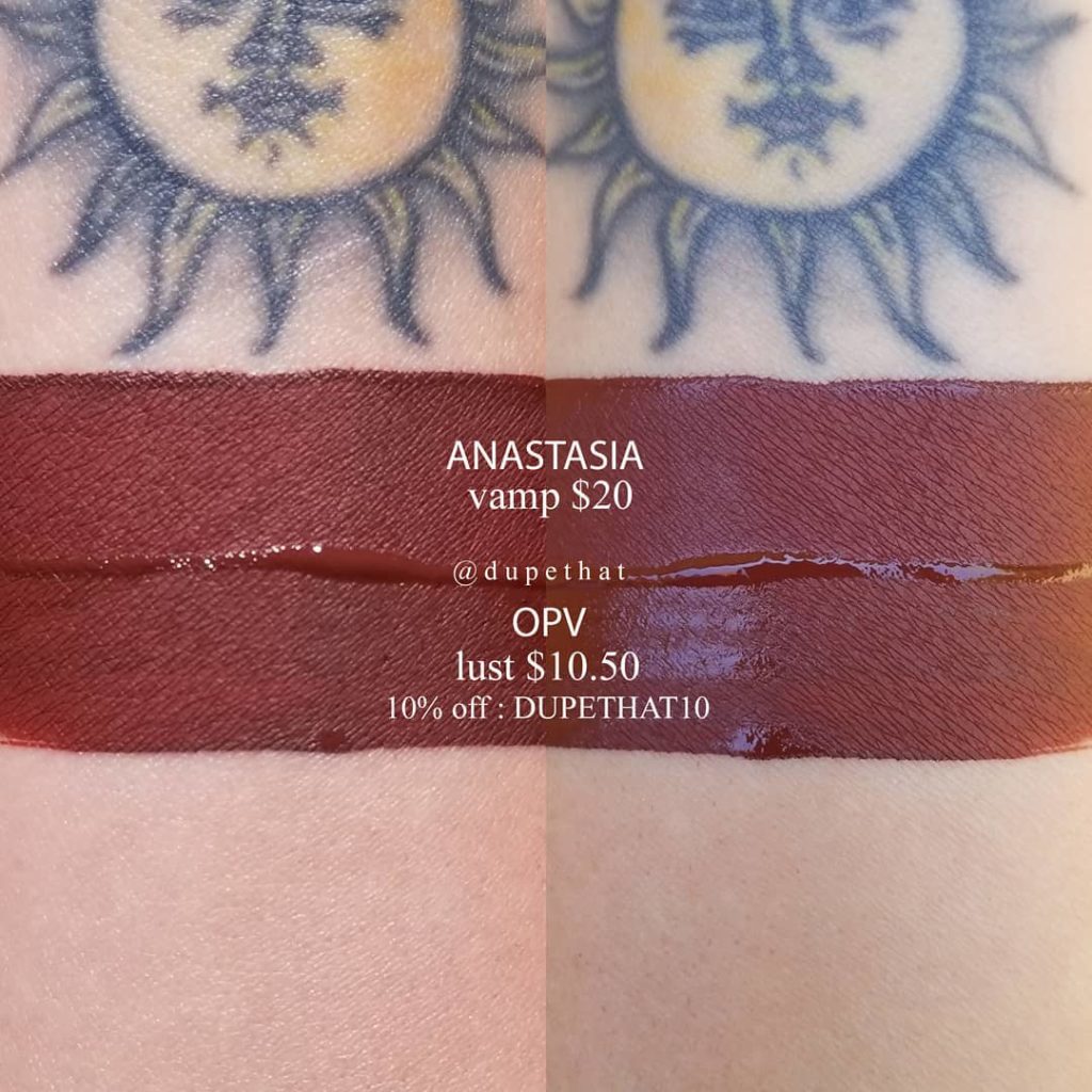 Huda Beauty Vixen Liquid Matte Lipstick Dupe