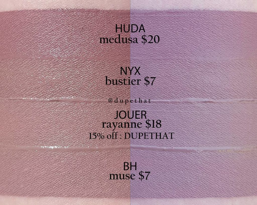 Huda Beauty Medusa Liquid Matte Lipstick Dupes
