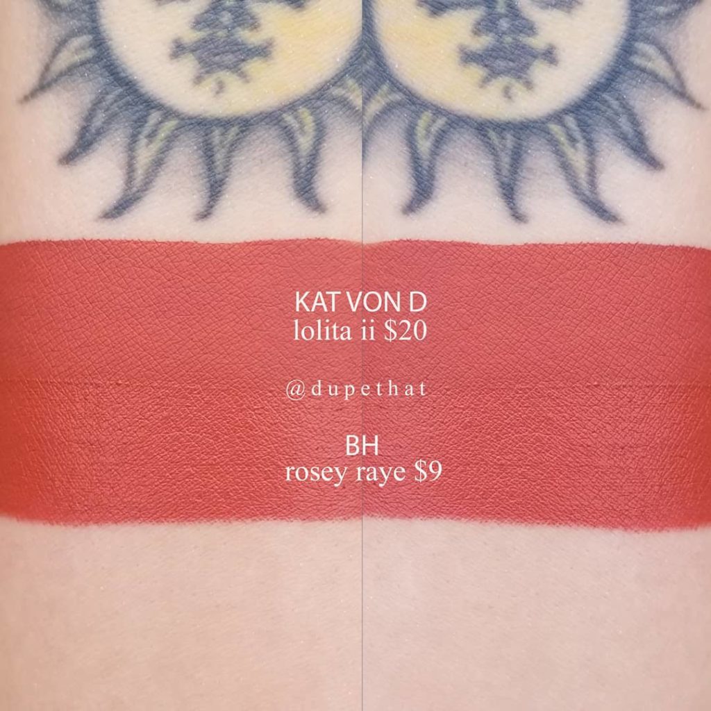 Kat Von D Lolita II Everlasting Liquid Lipstick Dupes