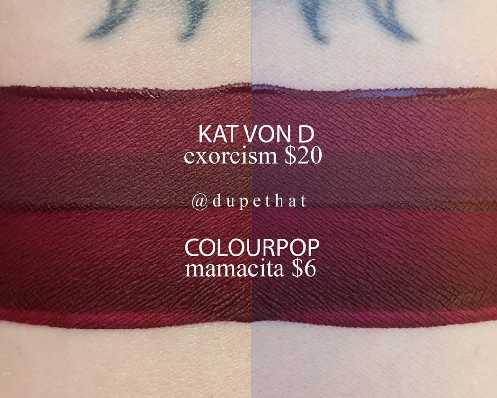 Kat Von D Exorcism Everlasting Liquid Lipstick Dupes
