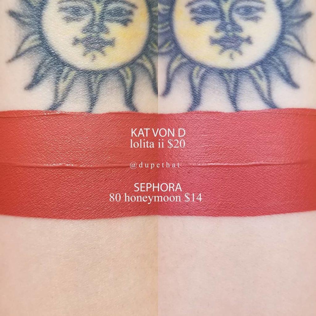 Kat Von D Lolita II Everlasting Liquid Lipstick Dupes