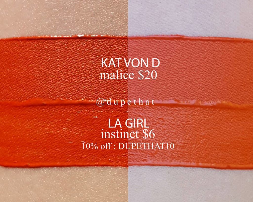 Kat Von D Malice Everlasting Liquid Lipstick Dupes