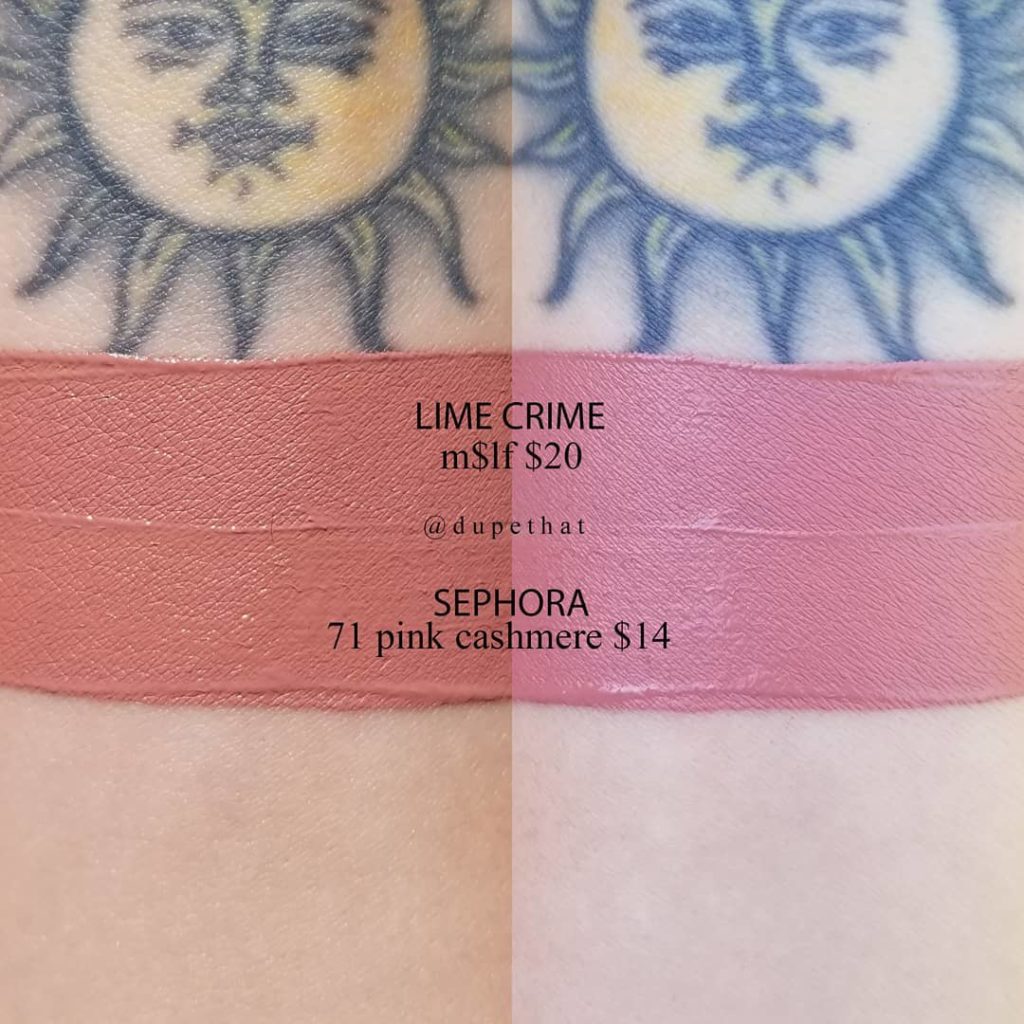 Huda Beauty Bombshell Liquid Matte Lipstick Dupe