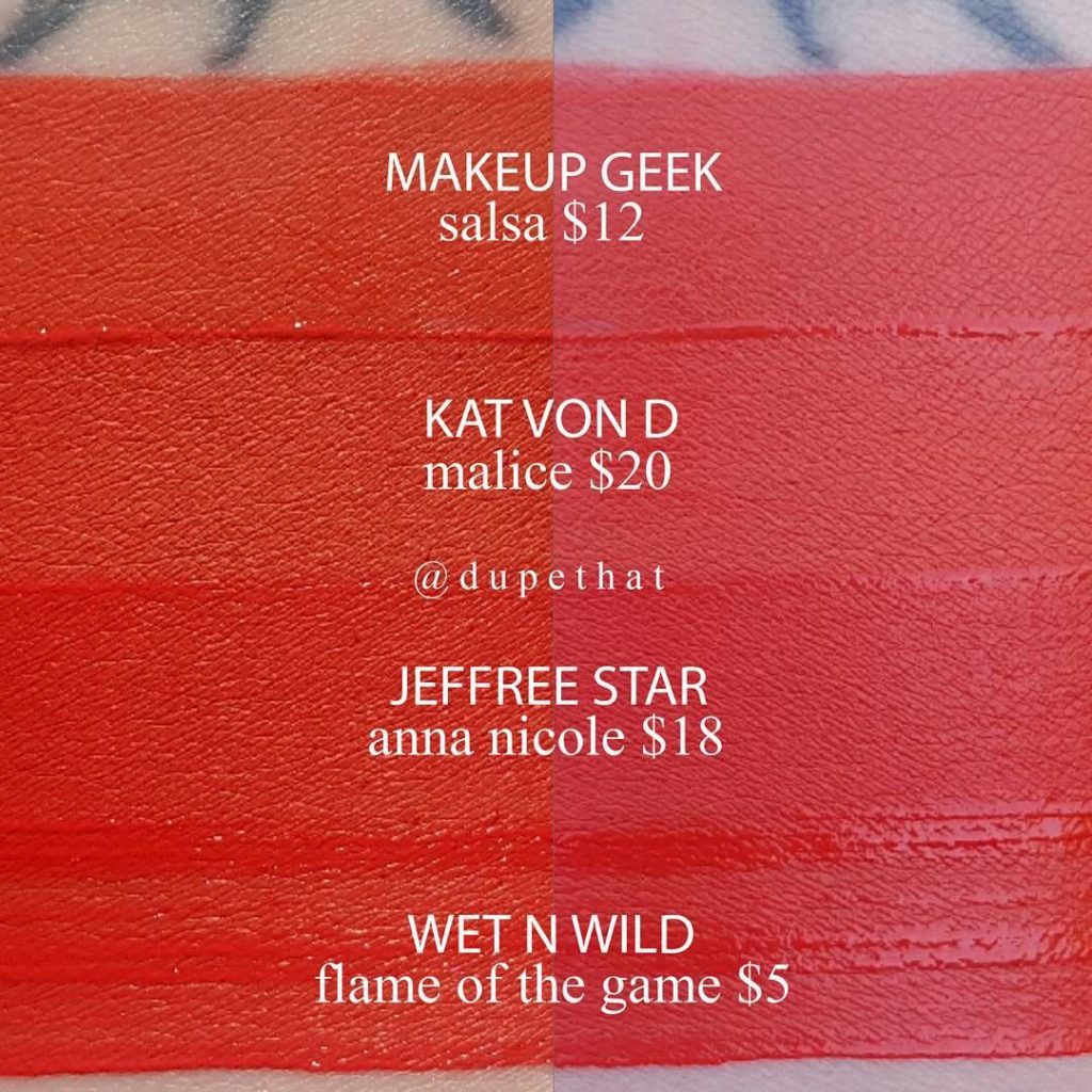Kat Von D Malice Everlasting Liquid Lipstick Dupes