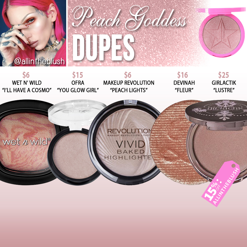 Jeffree Star Cosmetics Peach Goddess Skin Frost Dupes