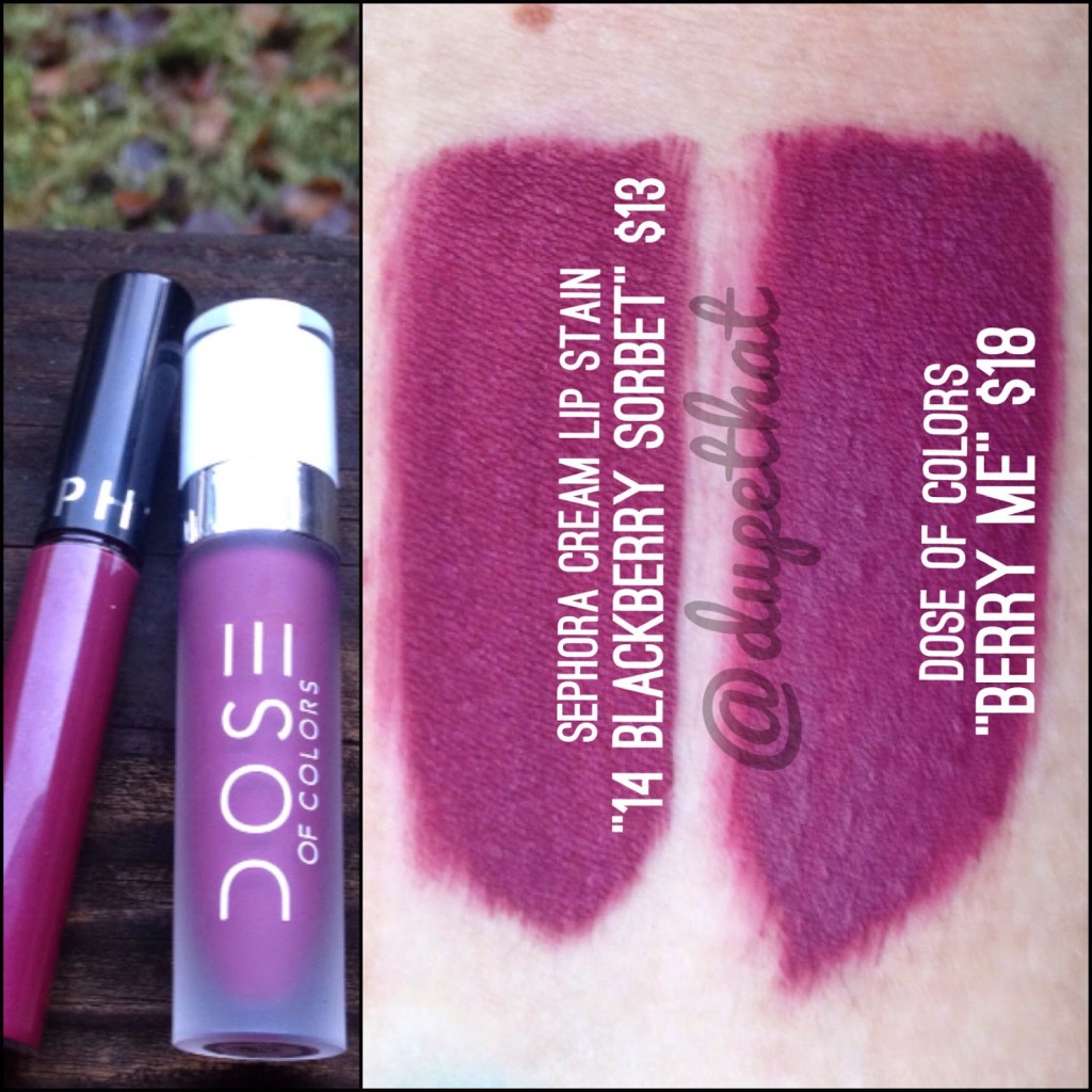 Dose of Colors Berry Me Liquid Lipstick Dupes