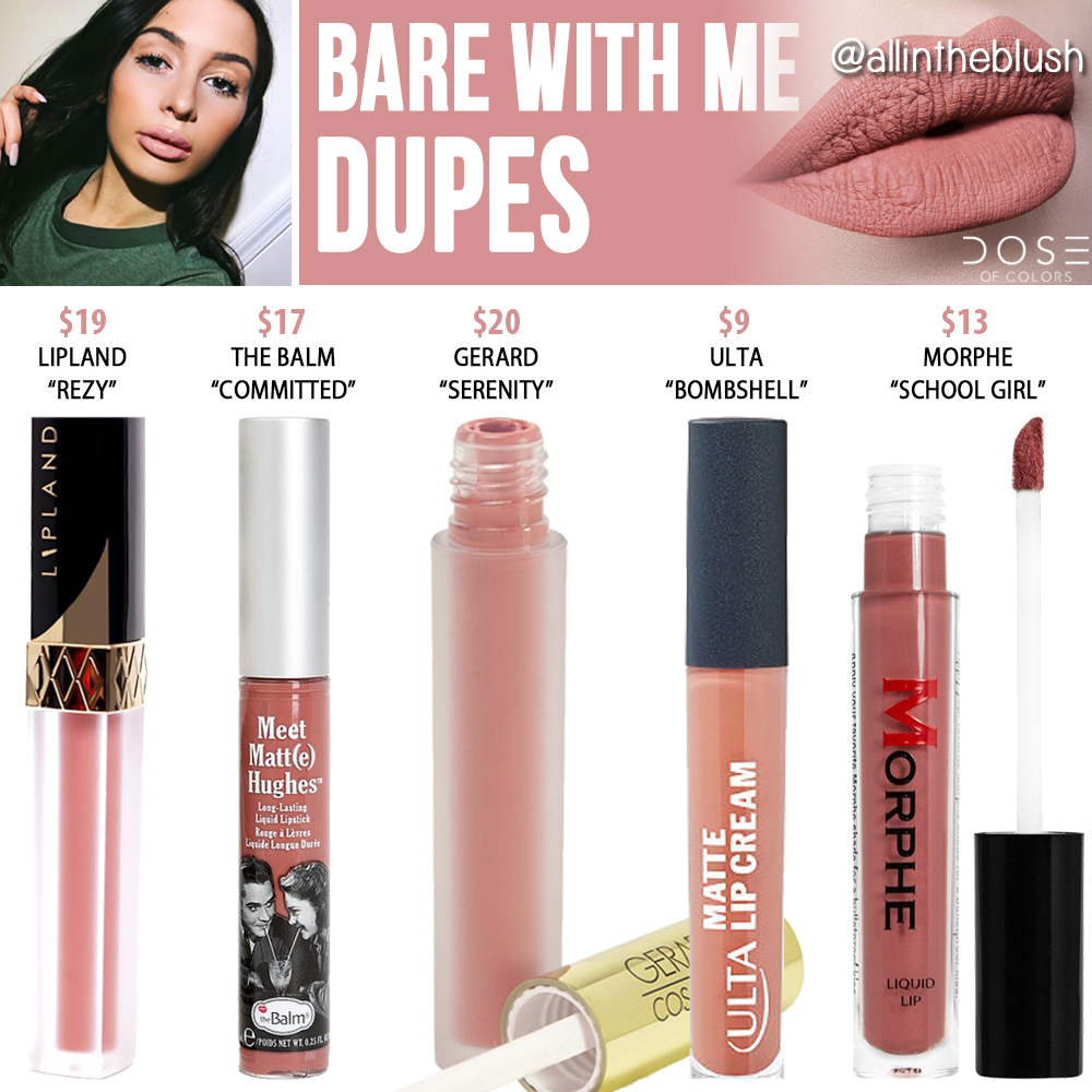 Dose of Colors Bare With Me Liquid Lipstick Dupes