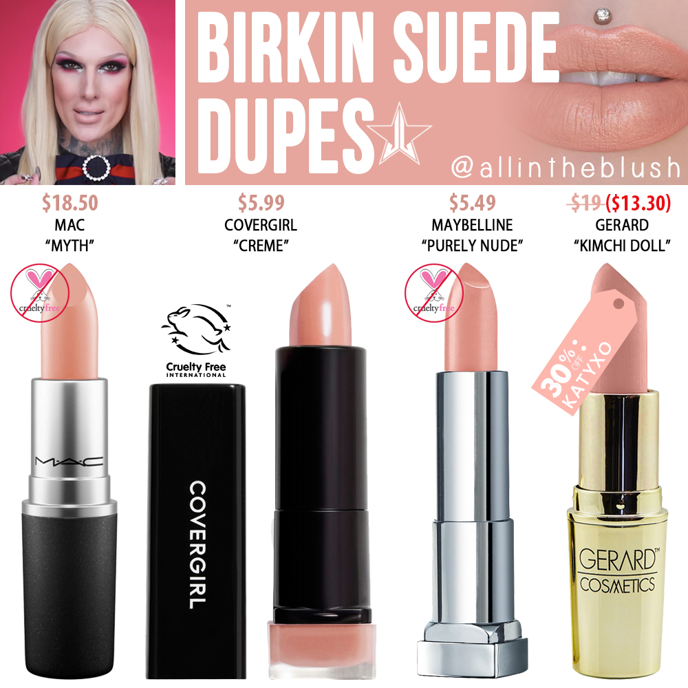 Jeffree Star Birkin Suede Lip Ammunition Dupes