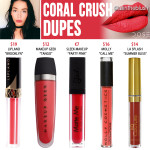 Dose of Colors Coral Crush Liquid Lipstick Dupes