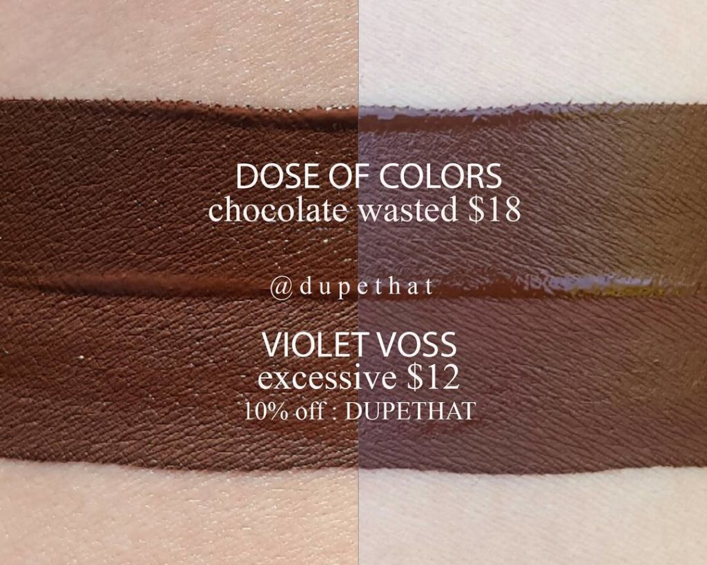 Dose of Colors Chocolate Wasted Liquid Lipstick Dupes