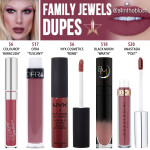 Jeffree Star Family Jewels Velour Liquid Lipstick Prediction Dupes