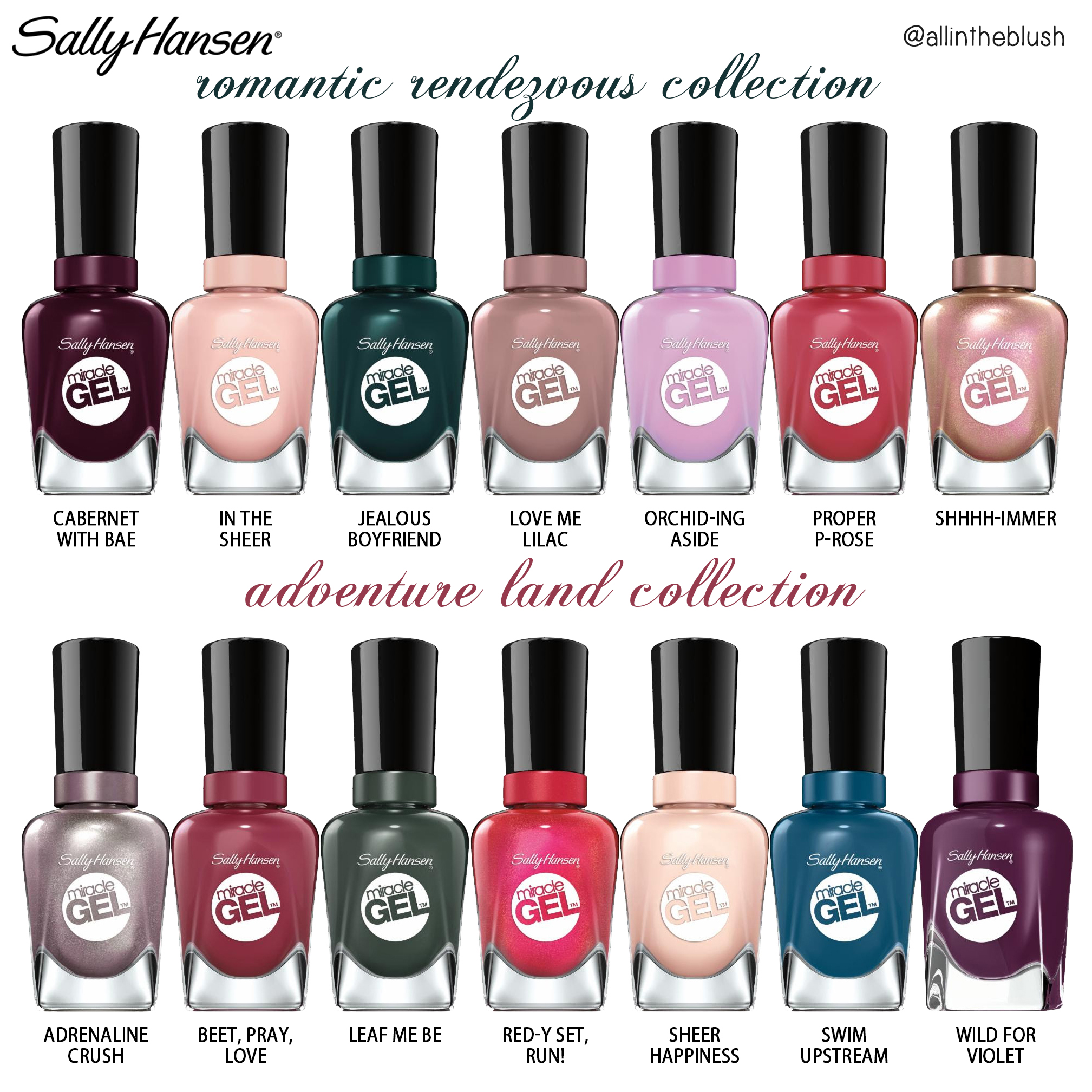 Sally Hansen Miracle Gel Color Chart