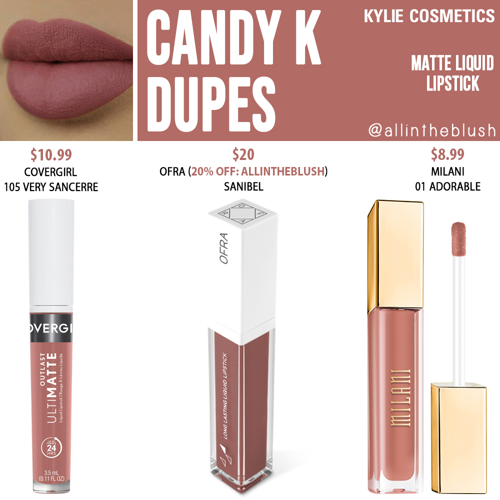Kylie Cosmetics Mary Jo K Liquid Lipstick Dupes - All In 