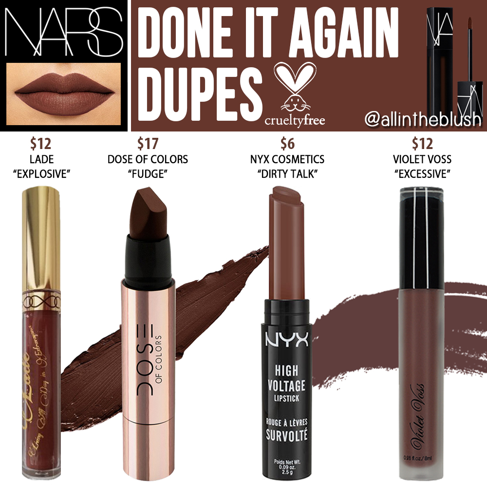 NARS Done It Again Powermatte Lip Pigment Dupes