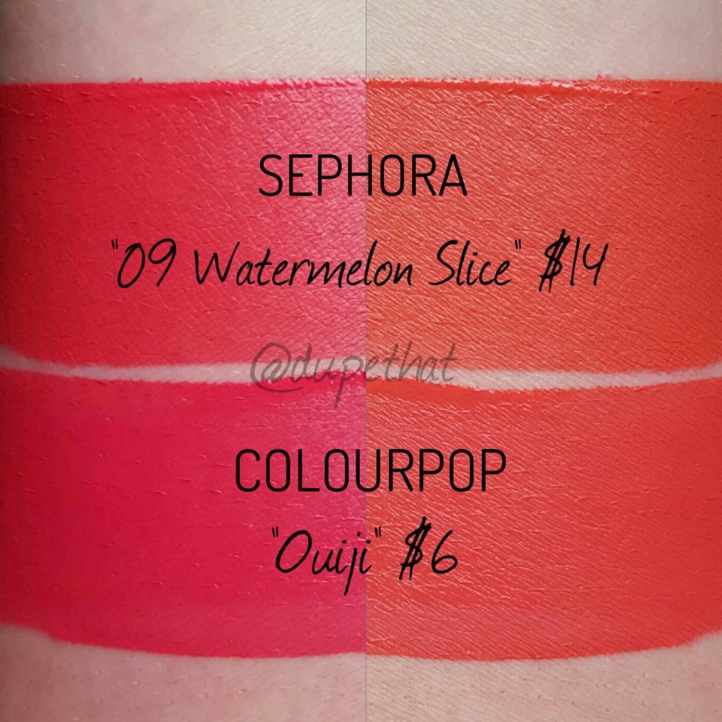 Jeffree Star Watermelon Soda Velour Liquid Lipstick Dupes