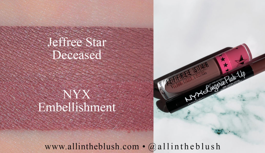 Jeffree Star Deceased Velour Liquid Lipstick Dupes