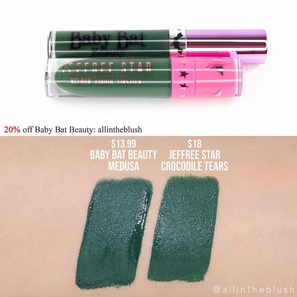 Jeffree Star Crocodile Tears Velour Liquid Lipstick Dupes