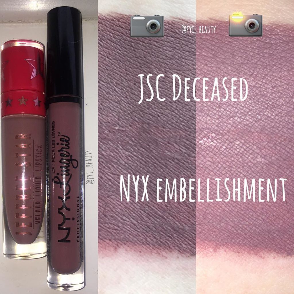 Jeffree Star Deceased Velour Liquid Lipstick Dupes