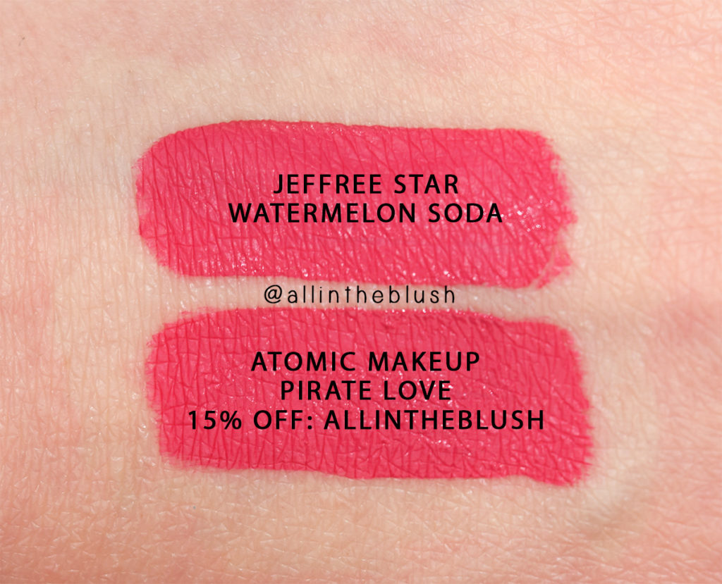 Jeffree Star Watermelon Soda Velour Liquid Lipstick Dupes