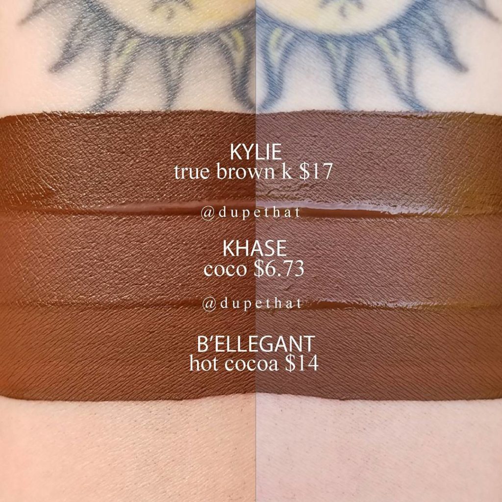Kylie Cosmetics True Brown K Liquid Lipstick Dupes