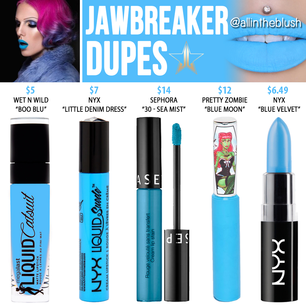 Jeffree Star Jawbreaker Velour Liquid Lipstick Dupes