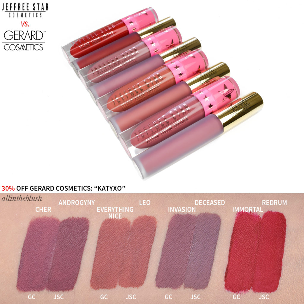 Jeffree Star Deceased Velour Liquid Lipstick Dupes